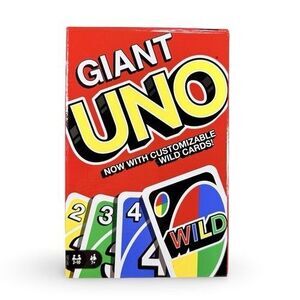 Giant Uno Playing Cards. 7.4 X 10.1. Made By Cardinal/Mattel.